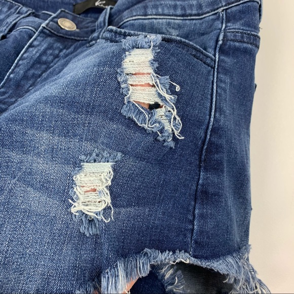 KanCan Distressed High Rise Cuttoff Denim Shorts S - Picture 7 of 9